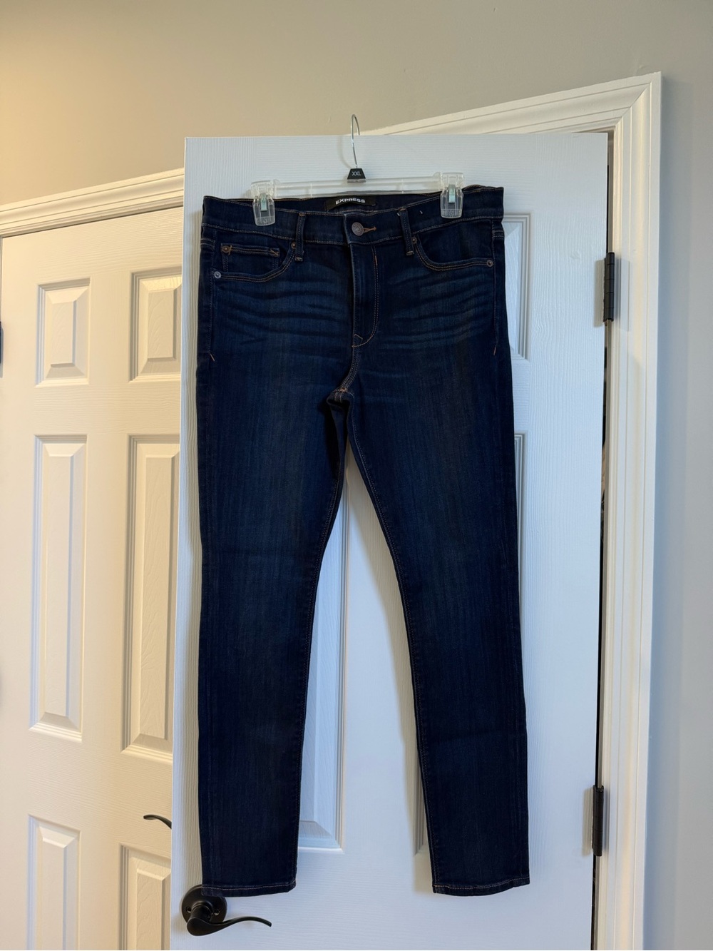 Express Women's Skinny Jeans - Dark Indigo